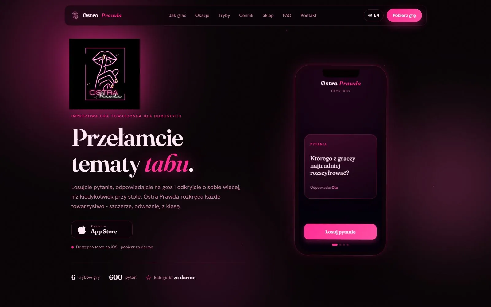 Realizacja: Ostra Prawda - strona gry